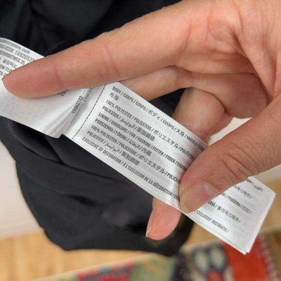 Abercrombie Black Cinched Ruched Cut Out Stretch Long Sleeve Midi Dress Small - Picture 7 of 8